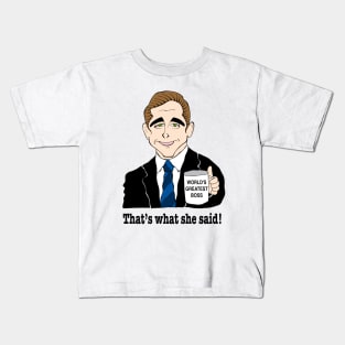 THE OFFICE SITCOM TV CHARACTER FAN ART Kids T-Shirt